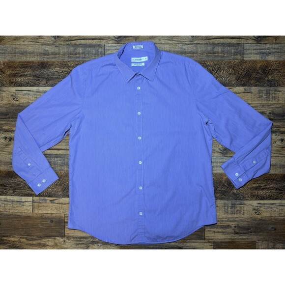 Sz L Calvin Klein Infinite Cool Men's Dress Shirt – Large - Picture 1 of 7